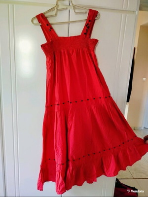 Ysatis women's dress used, long, summer, coral, one size