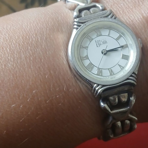 Lousir watch like new, 925 silver with stainless steel case