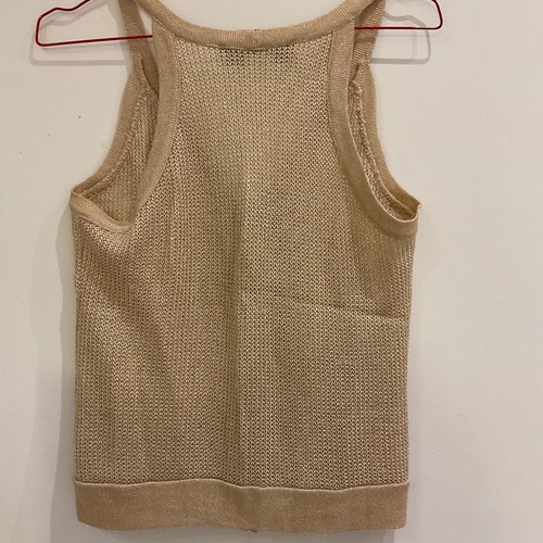 Danoff evening gold knitted blouse used, one size