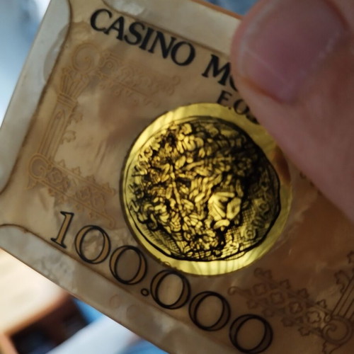 EOT Casino Mont Parnes collectible token used, 100000 drachmas