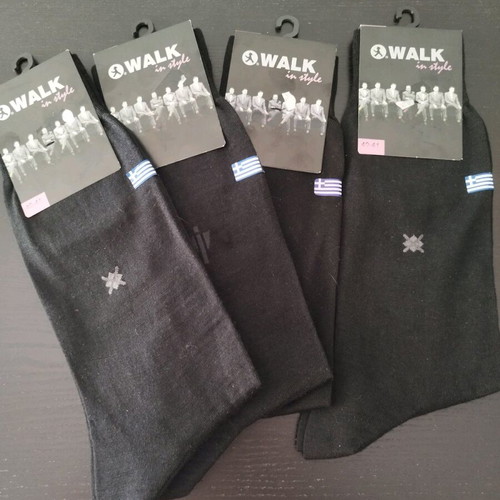 Men's socks new, pack of 6, cotton, black, size 40-41