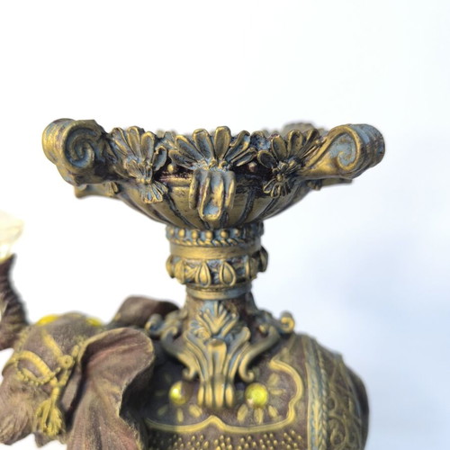 Elephant resin figurine used, candle holder base