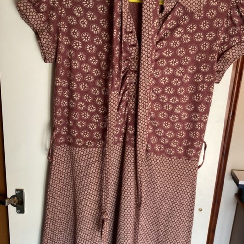 A.L.E. women's dress like new, cotton, mini, white and brown