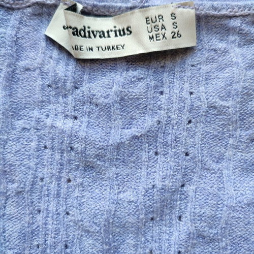 Wool cardigan thin small unused purple Stradivarius