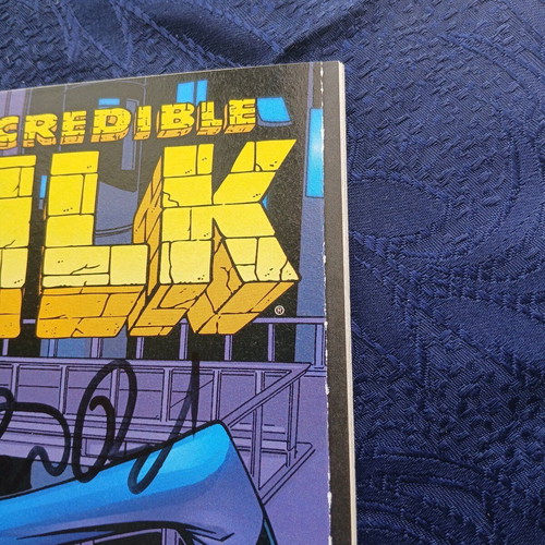 Incredible Hulk #465 used with Peter David autograph