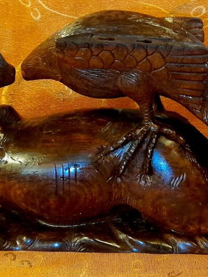 Antique Black Forest Woodcarving Console Used, Brienz Style, 1890–1910