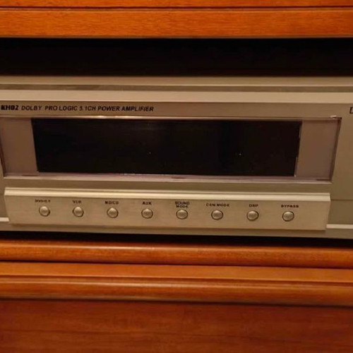 Bench sound system with amplifier, powerful subwoofer and 5 speakers like new