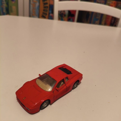 Ferrari 512TR Maisto miniature car like new with pull-back mechanism