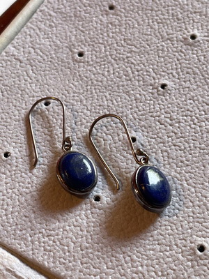 Handmade silver earrings Lapis lazuli like new