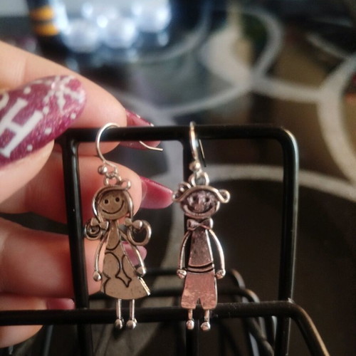 Retro hanging earrings silver new