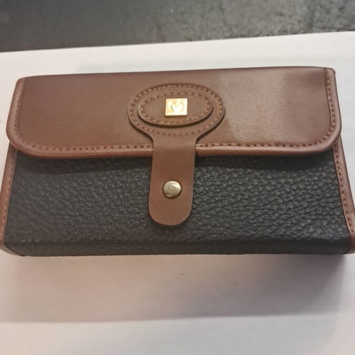 Card case with pen and notepad, leather, used, good condition