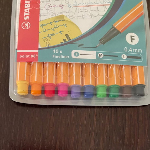 Stabilo Point 0.4mm Colored Fineliner Markers 10pcs new