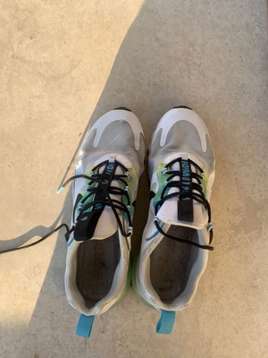 Nike Air Max 270 React sneakers used, size 44, white and green