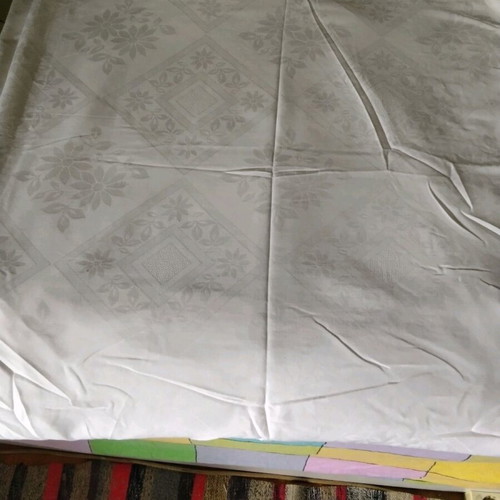 Vintage white tablecloth traditional style