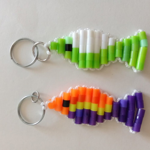 Handmade unique keychains set of two