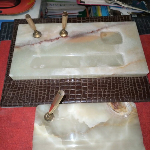 Desk decorations new, pack of 2, alabaster