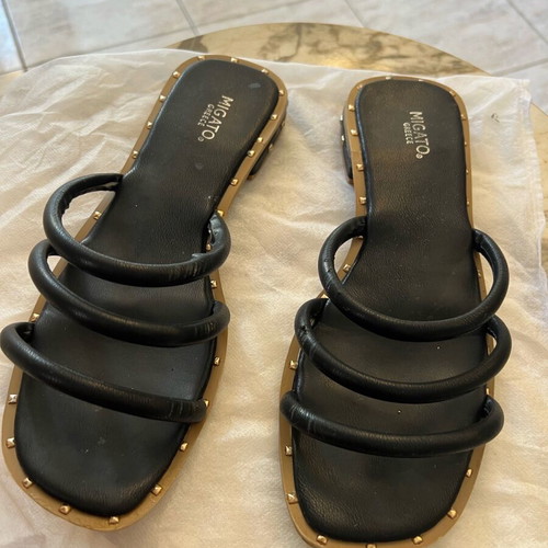 Migato slippers used size 39 black with studs