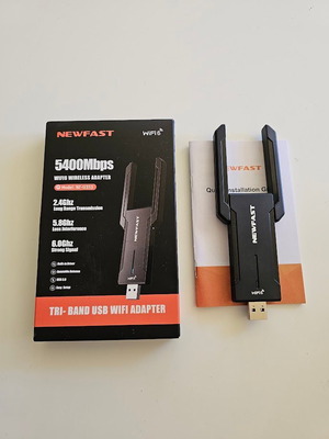Newfast AXE5400 WiFi 6E USB προσαρμογέας τριπλής ζώνης, νέος