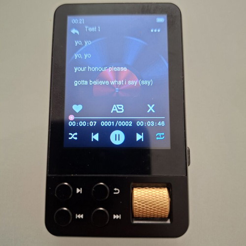 Mp3 player 32GB with 2.4" touch screen, like new, black