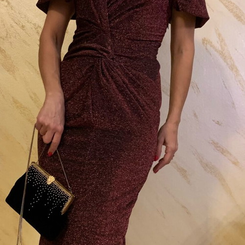 Guess dress new in marsala color with lurex, size M