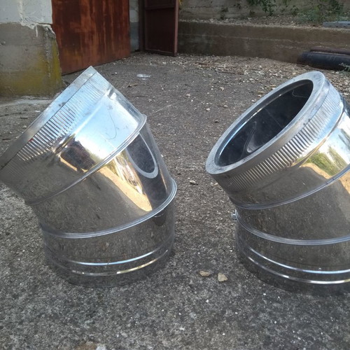 Double wall chimneys with insulation and accessories new