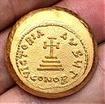  Φλουρί Χρυσό νόμισμα Βυζαντινό  αντίγραφο 24Κ 3macro επίχρυσο Βασιλόπιτα