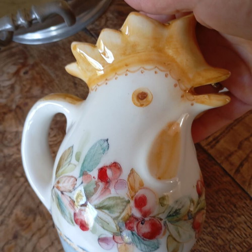 Ceramic Rooster Wine Holder like new
