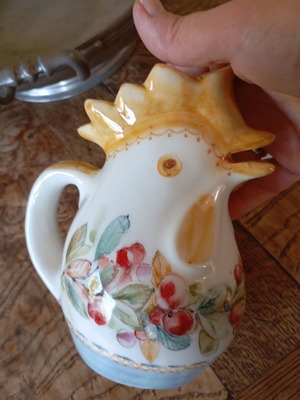Ceramic Rooster Wine Holder like new