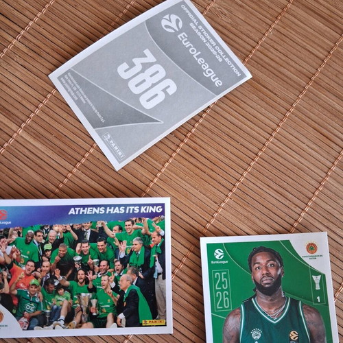 Panathinaikos EuroLeague card set 3 new, Nunn Silver, Lessort, 2007