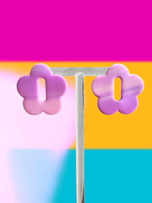 Handmade polymer clay earrings new with steel fastenings