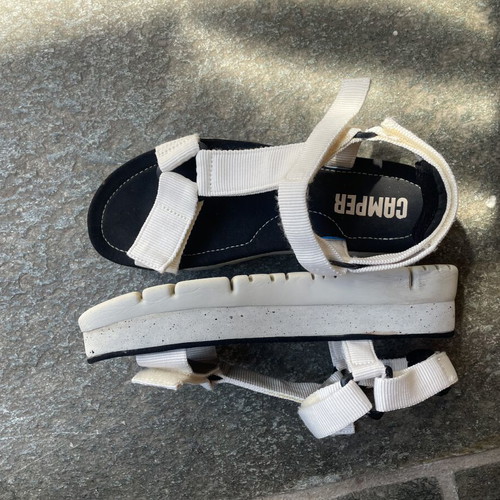 Camper platform sandals like new, white, size 39