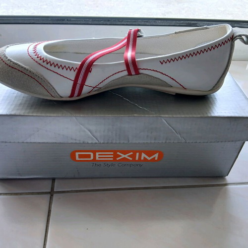 Women's ballerina shoes like new, size 37, white and red