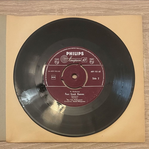 Four Greek Dances Philips Minigroove 45 vinyl record used, traditional