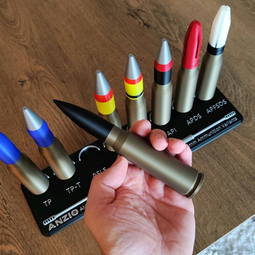 3D Printed 20mm Ammunition Collection Anzio AMR new decorative set