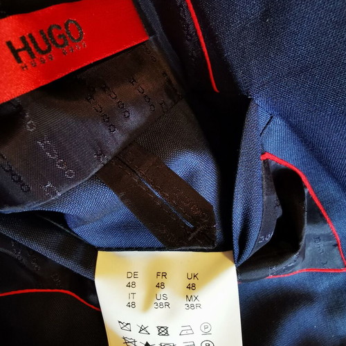 Hugo Boss blue suit with bow tie like new