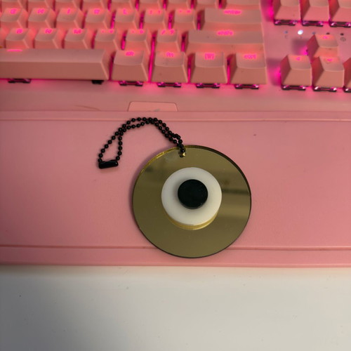Gold Metal Eye used, decorative keychain with chain