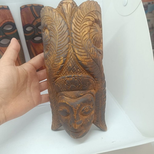 Σάτρι αφρικανικές μάσκες μεταχειρισμένες, σετ τριών