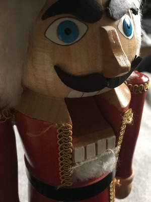 Wooden nutcracker traditional, height 44 cm, 1980s