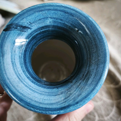 Ceramic vase handmade with enamel Eva Studio & Shop Mykonos like new
