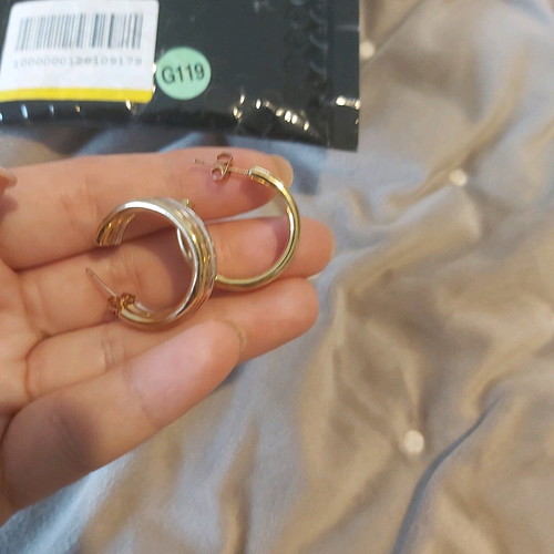 Pd Paola hoop earrings new, silver-pink-gold