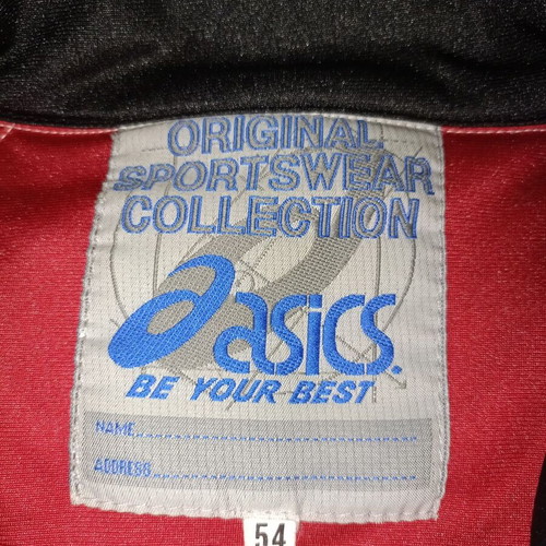 Asics 90's jacket like new, white and red, size M