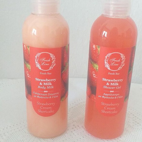 Shower Gel and Body Milk Strawberry & Milk new from Fresh Line