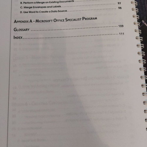 Master Your Computer (New Horizons) book used, Microsoft Office Word 2003 - Level 2