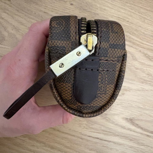 Kem wallet used, brown and gold leather