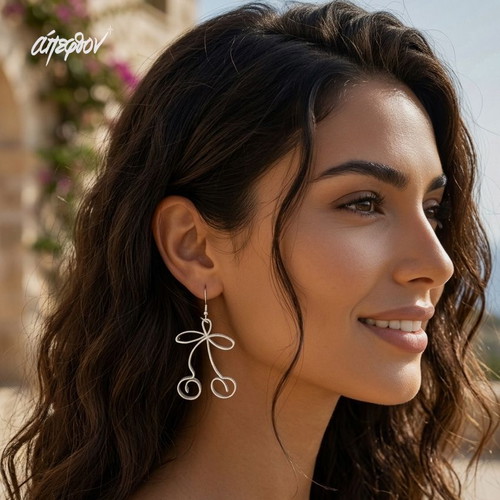 Cerasus Argentea Earrings new, large boho statement silver by Άπεφθον