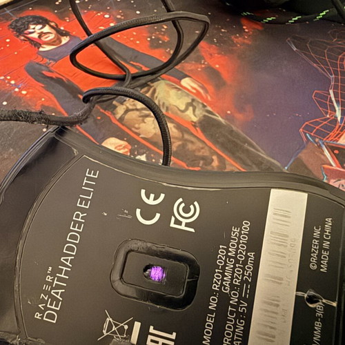 Razer DeathAdder Elite gaming mouse used, 16,000 DPI RGB Chroma
