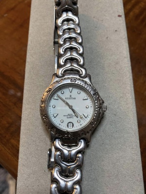 Rexstar vintage women's quartz watch used, stainless steel, 10ATM