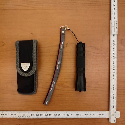 Schwarzwolf Metal Flashlight with Case new