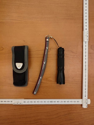Schwarzwolf Metal Flashlight with Case new