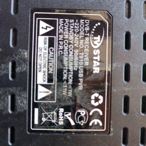 TV Star T910 decoder used with remote and scart to RCA cable